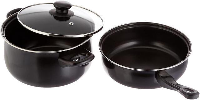 Gibson 7 Piece Chef Du Jour Carbon Steel Nonstick Cooking Pots And