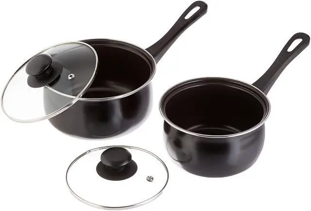 Alt view image 4 of 12 - Gibson 83681.07 7 Piece Chef Du Jour Cookware Set, Black