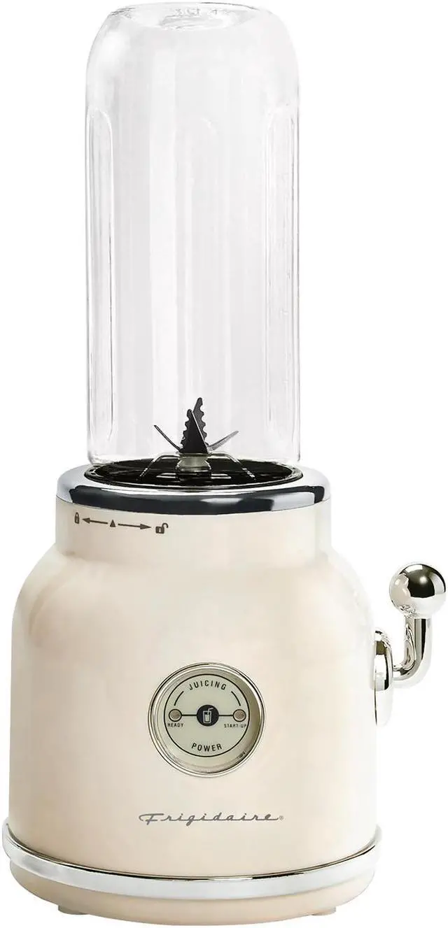 Alt view image 7 of 11 - Frigidaire 20.3oz. 300W Retro Smoothie Maker Blender with Mason Jar - Cream