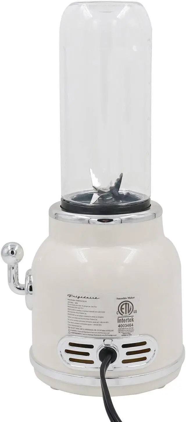Alt view image 8 of 11 - Frigidaire 20.3oz. 300W Retro Smoothie Maker Blender with Mason Jar - Cream