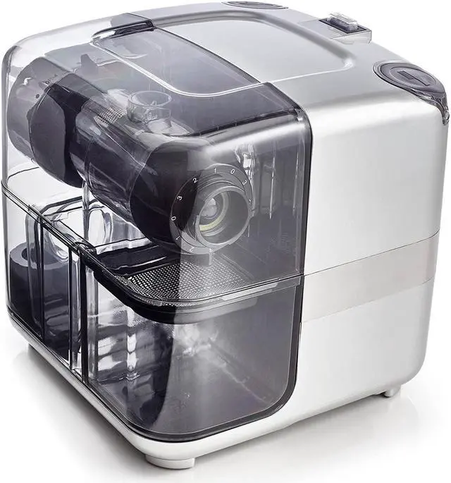 Alt view image 13 of 17 - Omega Cube Nutrition System Juicer Creates Fruit Vegetable & Wheatgrass Juice Slow Masticating Compact Design with Convenient Storage, 200-Watt, Silver