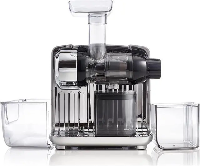 Alt view image 9 of 17 - Omega Cube Nutrition System Juicer Creates Fruit Vegetable & Wheatgrass Juice Slow Masticating Compact Design with Convenient Storage, 200-Watt, Silver
