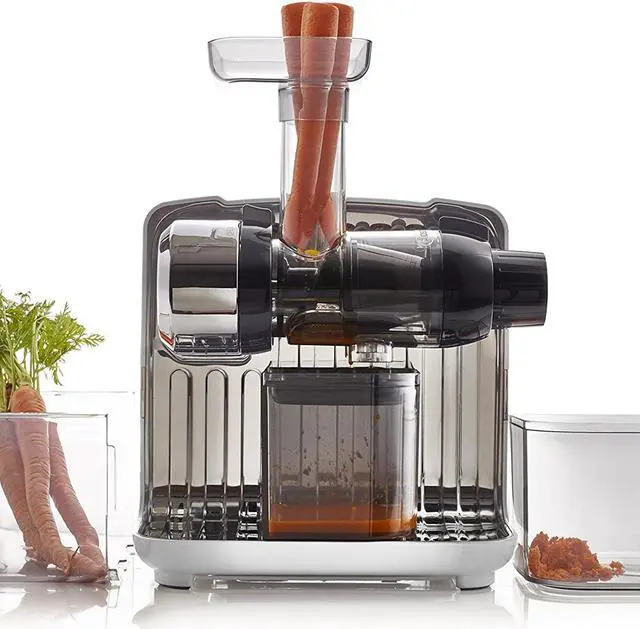 Alt view image 11 of 17 - Omega Cube Nutrition System Juicer Creates Fruit Vegetable & Wheatgrass Juice Slow Masticating Compact Design with Convenient Storage, 200-Watt, Silver