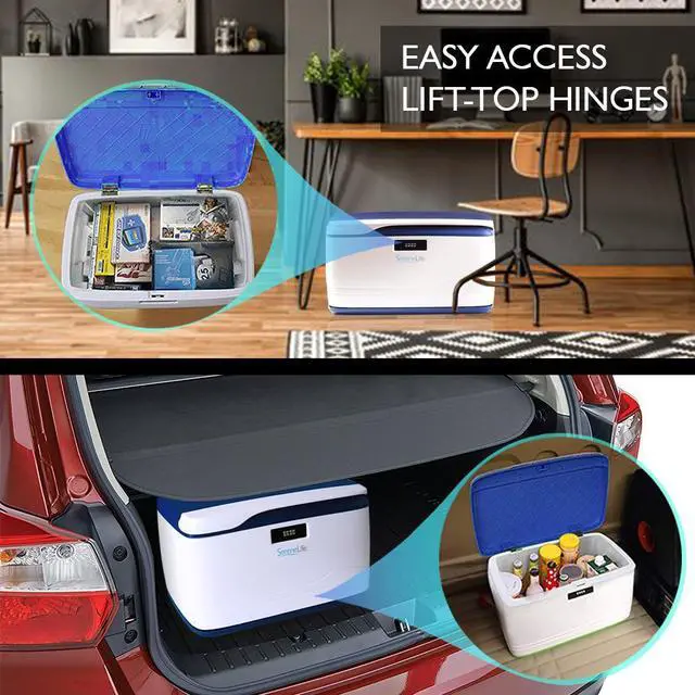 Alt view image 7 of 14 - SereneLife Locking Storage Container Bin - 5 Gallon Large Capacity - Stackable Storage Tote Deck Tough Box - Durable Plastic Household Organizer Bins with Lid, Combination Lock Security - SLSBIN10