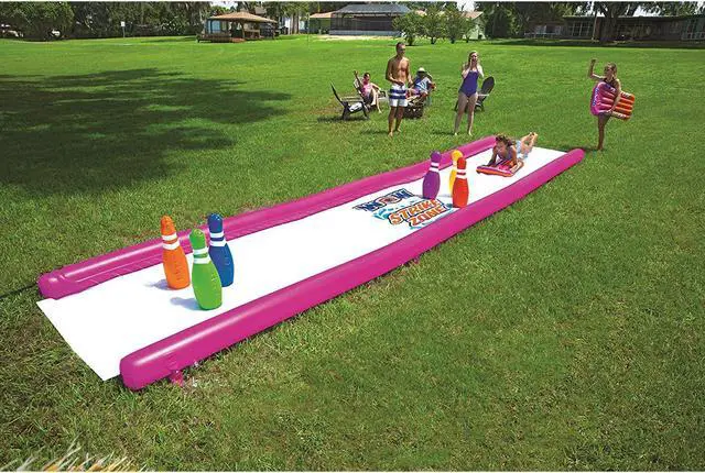 Alt view image 5 of 8 - WOW Watersports Inflatable Strike Zone Outdoor Waterslide w/ Built In Sprinklers