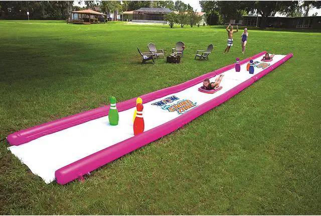 Alt view image 6 of 8 - WOW Watersports Inflatable Strike Zone Outdoor Waterslide w/ Built In Sprinklers