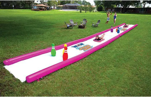 Alt view image 4 of 8 - WOW Watersports Inflatable Strike Zone Outdoor Waterslide w/ Built In Sprinklers