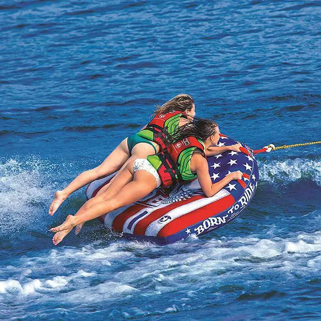 Alt view image 2 of 5 - WOW Watersports 20-1010 Born to Ride 1 to 2 Person Towable Tube with Handles