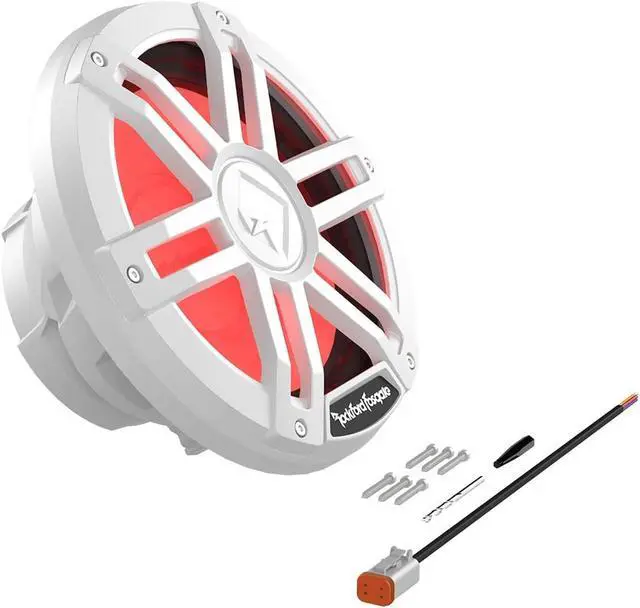 Alt view image 6 of 9 - Rockford Fosgate M1D2-10 10'' Color Optix marine subwoofer, white grille