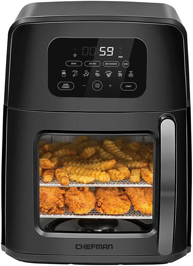 9L Large Air Fryer, 14-in-1 Stainless Steel Air Fryers with 2 Basket, LED  Digital Touch Sceen, Dishwasher-Safe