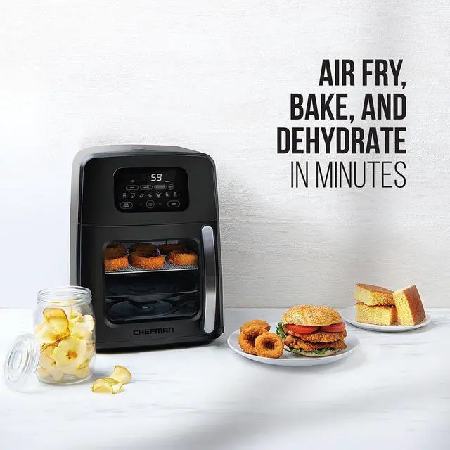 Alt view image 6 of 10 - Chefman Family Sized Auto Stir 14 in 1 Digital LED Air Fryer and Convection Oven