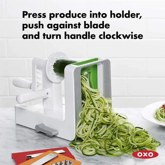 Alt view image 19 of 19 - OXO Good Grips 3-Blade Tabletop Spiralizer with StrongHold Suction