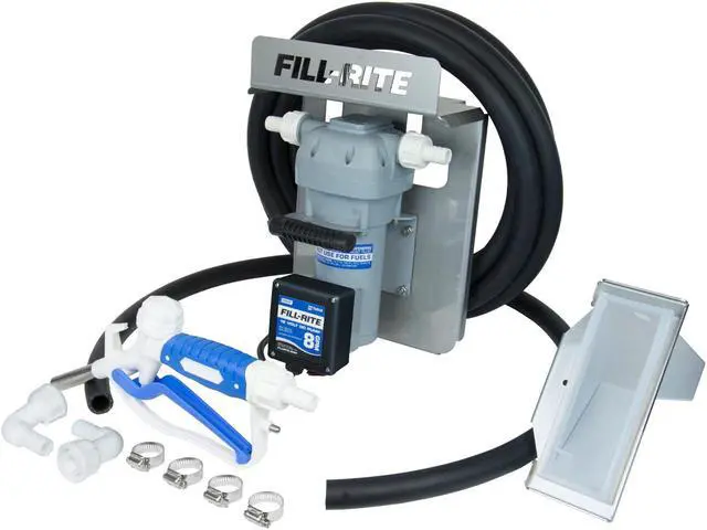 Main image of Fill Rite DF012CMN520 Stainless Steel 12V 8 GPM DEF Transfer Pump Kit, Gray