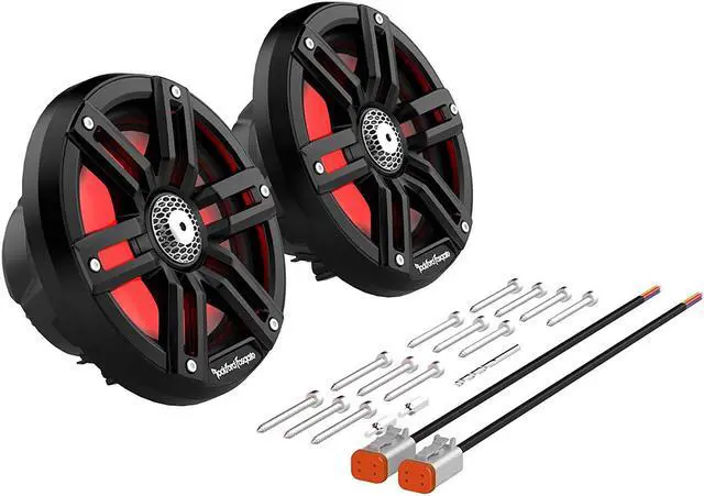 Alt view image 9 of 14 - Rockford Fosgate M2-65B M2 Series 6-1/2" Color-Optix Marine Speakers (Black)