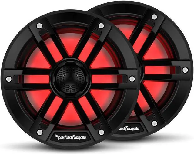 Alt view image 5 of 7 - Rockford Fosgate M1-65B M1 Series 6.5" Color-Optix Marine Speakers (Black)