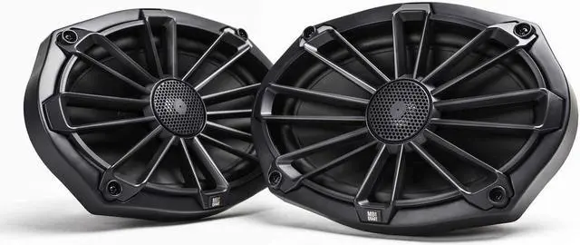 Alt view image 8 of 20 - MB Quart NP1-169 Nautic Premium Waterproof 6x9 Inch Marine Speakers (black, Pair) With 3 Grill Colors Included.