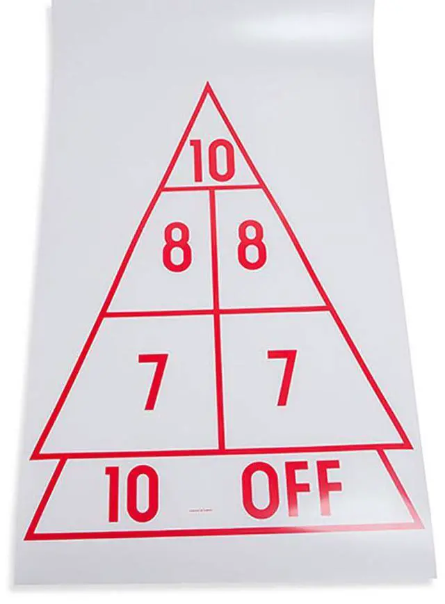 Alt view image 14 of 16 - Champion Sports SBA20 Economy Shuffleboard Set - 15-ft Court - Four 51" Cues - Eight Discs
