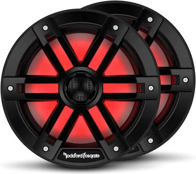 Alt view image 2 of 7 - Rockford Fosgate M1-8B Color Optix 2-Way 8" Marine Speakers - Black