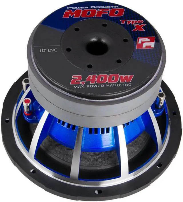 Alt view image 5 of 8 - Power Acoustik MOFO Series 10 Inch 2400 Watt DVC 4 Ohm Car Audio Power Subwoofer