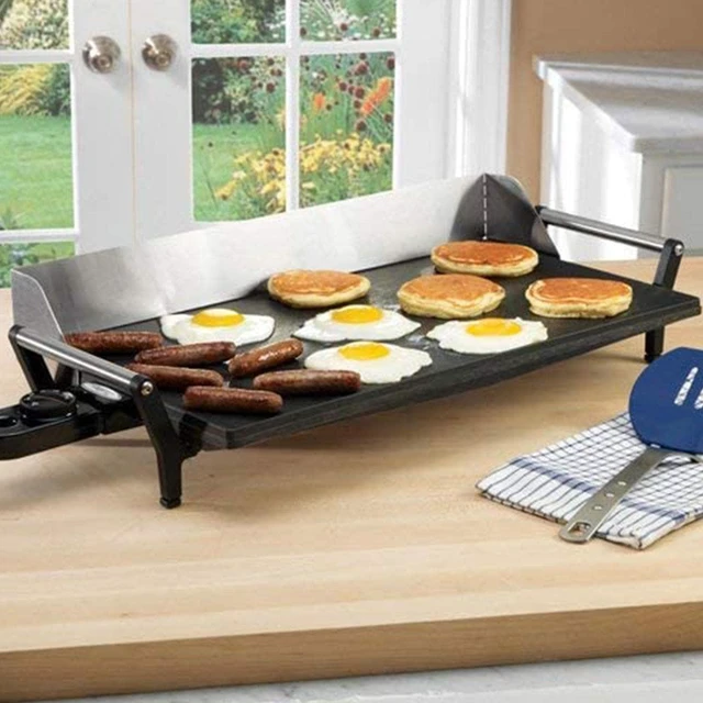 Alt view image 6 of 12 - BroilKing Pro Gray Griddle With Stainless Handles And Backsplash - PCG-10