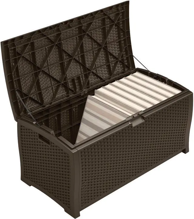 Alt view image 16 of 19 - Suncast DBW9200 Large Deck Box - 13.23 cu ft - 50" x 25.5" x 25.5" - Java