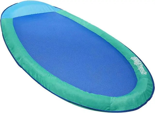 Main image of SwimWays Spring Float Recliner Water Summertime Relaxation Lounge Seat, Aqua