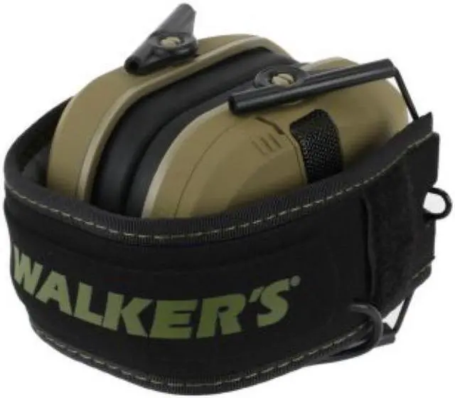 Alt view image 6 of 13 - Walkers Razor Slim Shooter Electronic Hearing Protection Earmuffs, Green Patriot