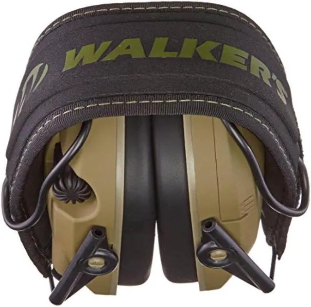 Alt view image 5 of 13 - Walkers Razor Slim Shooter Electronic Hearing Protection Earmuffs, Green Patriot