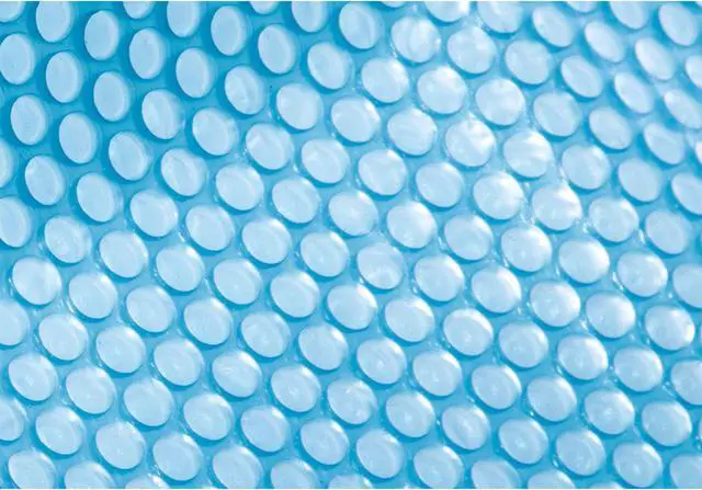 Alt view image 8 of 11 - Intex 15 Foot Round Easy Set Vinyl Solar Cover for Swimming Pools, Blue | 29023E