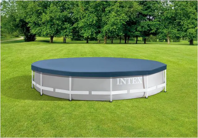 Alt view image 7 of 7 - Intex 28032E 15 Foot Round Above Ground Swimming Pool Cover, (Pool Cover Only)