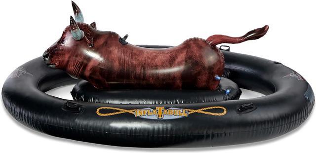 Alt view image 7 of 11 - Intex PBR Inflatabull Bull-Riding Giant Inflatable Swimming Pool Lake Fun Float