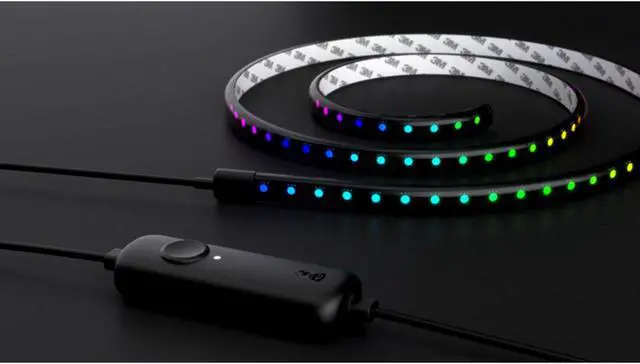 Alt view image 2 of 18 - Twinkly Line 5 Ft Adhesive Magnetic 16 Million Color LED Light Strip Kit