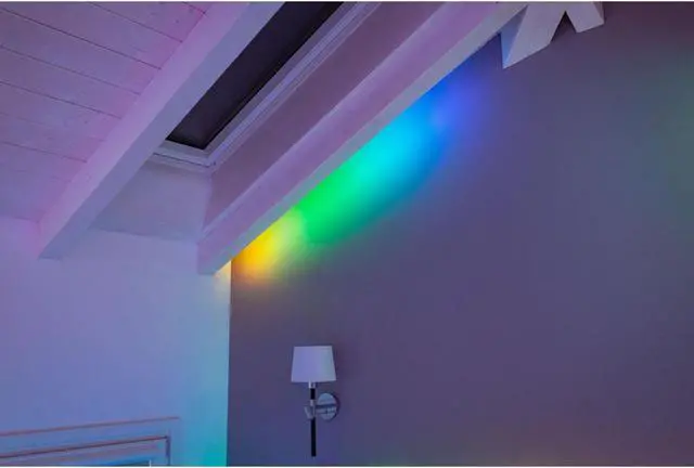 Alt view image 6 of 18 - Twinkly Line 5 Ft Adhesive Magnetic 16 Million Color LED Light Strip Kit