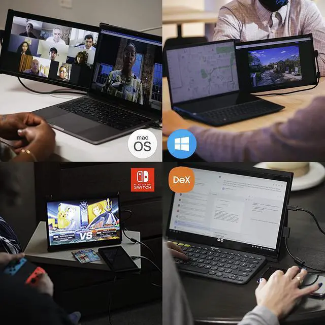 Alt view image 11 of 20 - Mobile Pixels DUEX Plus 13.3" 16:9 FHD Portable Laptop LCD Monitor, Deep Gray