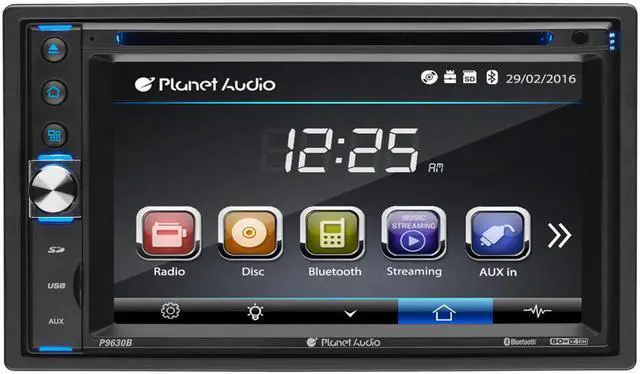 Alt view image 2 of 12 - Planet Audio Double DIN 6.2" Touchscreen Bluetooth In Dash Vehicle DVD Player