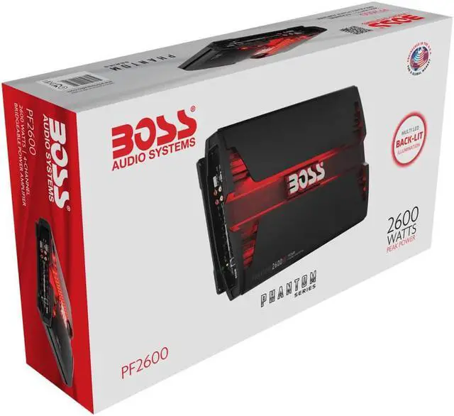 Alt view image 7 of 11 - Boss Audio PF2600 2600W 4 Channel Car Audio Amplifier Power LED Amp+Remote