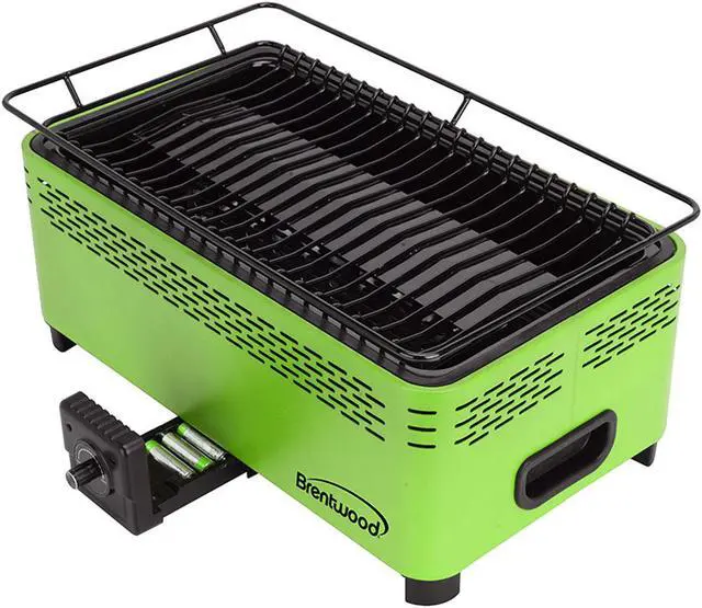 Main image of Brentwood BBF-31G Non-Stick Dishwasher Safe Portable Outdoor Barbecue, Green