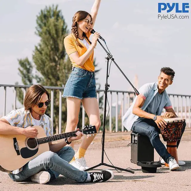 Alt view image 6 of 6 - Pyle Adjustable Boom Extending Universal Microphone Stable Tripod Stand, 2 Pack