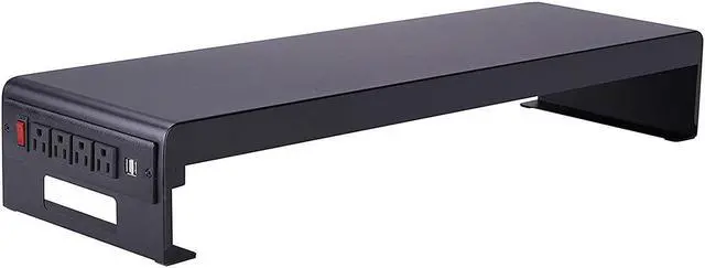 Alt view image 8 of 20 - Rocelco 30" Premium Dual Monitor Stand with AC Power Supply & USB 2.0 Charging