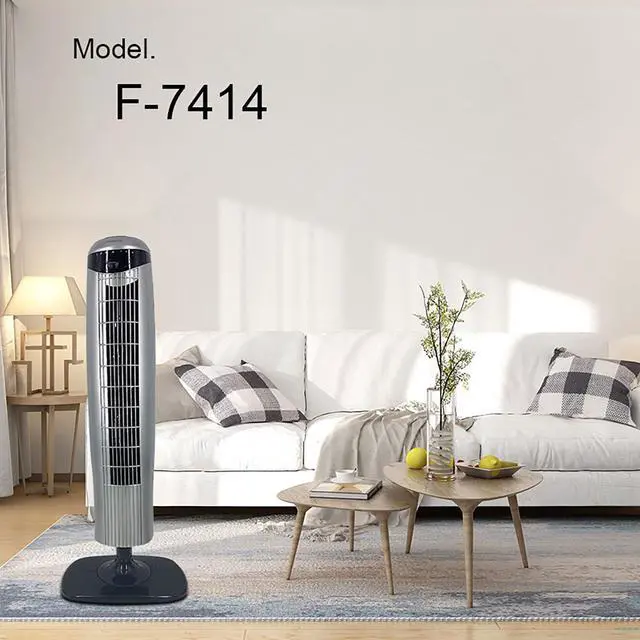 Alt view image 6 of 10 - Optimus F-7414 35 Inch 3 Speed Pedestal Tower Fan with Remote Control and LED