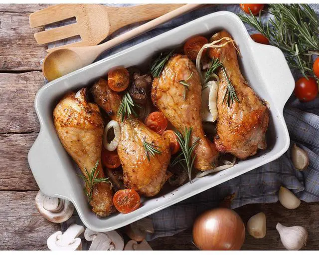 Alt view image 6 of 6 - NutriChef Rectangular Ceramic 3 Piece Nonstick Kitchen Bakeware Pan Set, Aqua