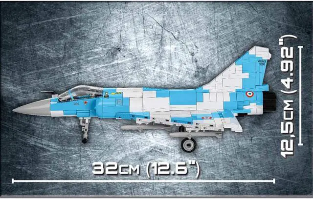 Alt view image 4 of 14 - COBI 5801 Historical Collection Set Brick Model Mirage 2000-5 Plane Building Kit