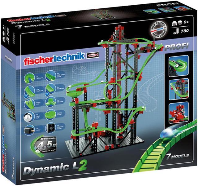 Fischertechnik Dynamic L2 Marble Run Set with 7 Courses and Motor Elevator