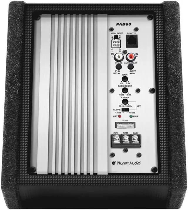 Alt view image 5 of 6 - Planet Audio PAB80 8" 250 Watts Amplified Subwoofer System With Enclosure
