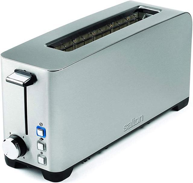 Alt view image 2 of 3 - Salton Space Saving Long Slot 2 Slice Toaster, Stainless Steel/Silver