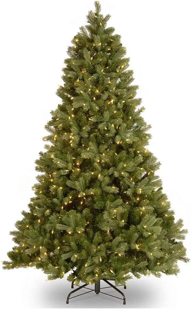 Alt view image 2 of 11 - National Tree Company PEDD131265 6.5 ft. Pre-Lit Downswept Douglas Fir Tree - 49" x 49" x 78"  Green Tree, Green Tree Stand