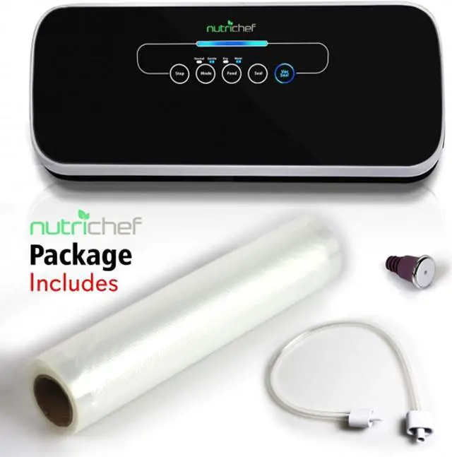 Alt view image 6 of 11 - NUTRICHEF PKVS18BK Nutrichef Automatic Food Vacuum Sealer - Electric Air Sealing Preserver System (Black)