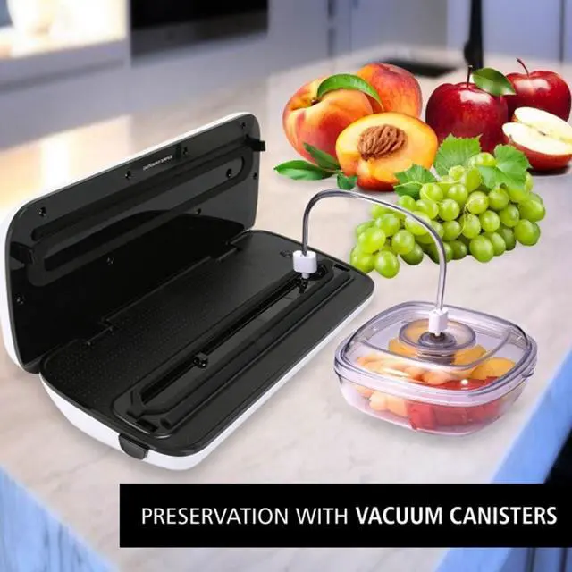 Alt view image 9 of 11 - NUTRICHEF PKVS18BK Nutrichef Automatic Food Vacuum Sealer - Electric Air Sealing Preserver System (Black)