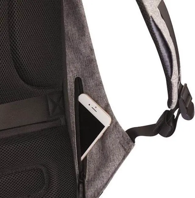 Alt view image 5 of 6 - XD Design Bobby Original Anti Theft Travel Laptop Backpack with USB Port, Grey