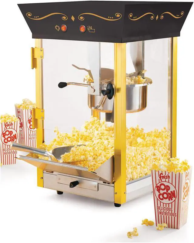 Alt view image 3 of 14 - nostalgia ccp510bk vintage professional popcorn cart-new 8-ounce kettle-53 inches tall-black